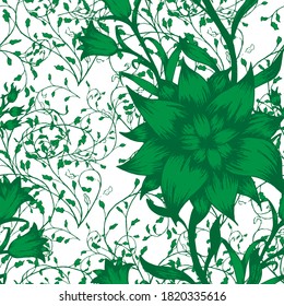 Patrón floral sin foco con bonitas flores. Papel tapiz de adorno para ropa de blusa. Patrón moderno para envolver papel. Colorida Moderna Rapport. Flores sin vectores.