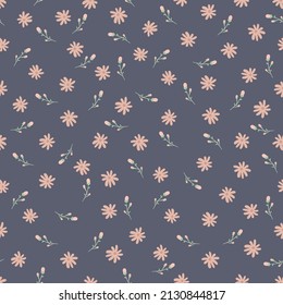 Floral seamless pattern. Pretty flowers. Printing with small pink flowers. Ditsy print. Cute spring background. elegant template for fashionable printers