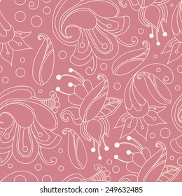 Floral seamless pattern. Ready to use - just drag and drop to your swatch panel.