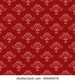 Floral seamless pattern. Red abstract background for wallpaper and textile