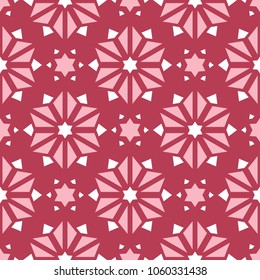 Floral seamless pattern. Red colored background for wallpapers, textile and fabrics