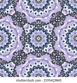 Floral seamless pattern. Repeating elements urban fashion. Wave bright camouflage background. Bold funky linear motif. Distressed cloth fabric ornament. Liquid line creative batik.