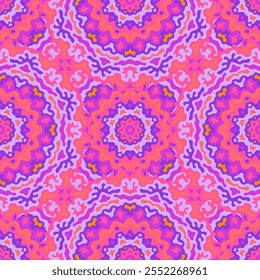 Floral seamless pattern. Repeating elements urban fashion. Vector artistic background. Tribal decoration pattern. Vintage design fabric ornament. Fancy organic surface pattern.