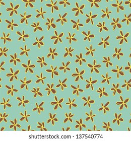 Floral Seamless Pattern (repetitive) on blue background. Illustration is in eps8 vector mode.