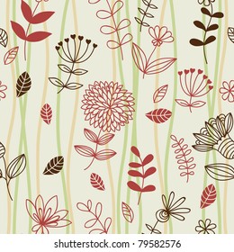 Floral seamless pattern for retro wallpapers