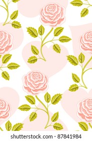 Floral seamless pattern with rose