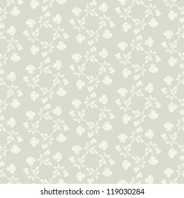 Floral seamless pattern with rose in pastel tones.