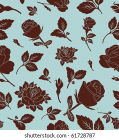 Floral seamless pattern with rose, wallpaper