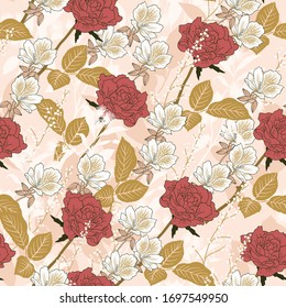 Nahtlose Muster mit Rosen