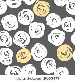floral seamless pattern with roses. Vector illustration for your design