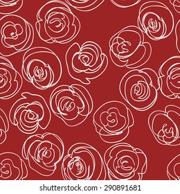 floral seamless pattern with roses. Vector illustration for your design