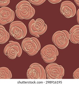 floral seamless pattern with roses. Vector illustration for your design