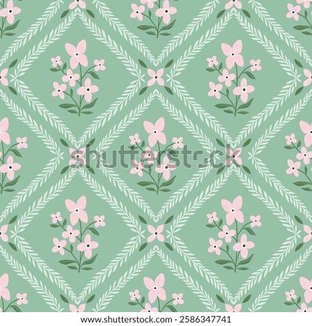 Floral seamless pattern, royal decorative wallpaper with flowers bouquets, romantic damask background