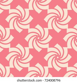 Floral seamless pattern. Salmon pink background with flower elements for wallpapers and textile