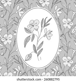 Floral seamless pattern with the same motif. Vector Illustration, eps 8