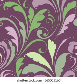 Floral seamless pattern. Sample for fabric and paper. Ethnic design. Hand drawn.