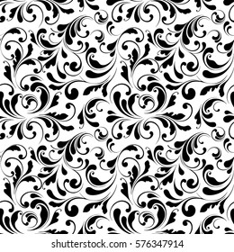 Floral seamless pattern. Sample tile for fabric and paper. Decorative background. 