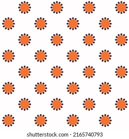 floral seamless pattern in scandinavian style