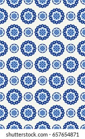 Floral seamless pattern in scandinavian style. Vector Illustration.