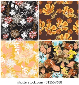 Floral Seamless Pattern  Set - Illustration
Flower, Single Flower, Floral Pattern, Pattern, Backgrounds
