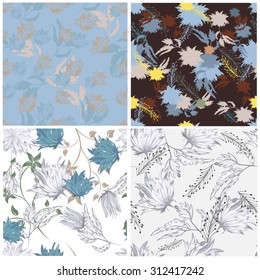 Floral Seamless Pattern Set  - Illustration
Flower, Single Flower, Floral Pattern, Pattern, Backgrounds
