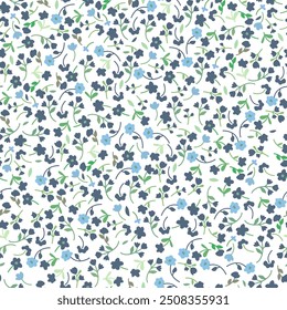 Patrón floral sin fisuras con flores simples para el empaquetado orgánico y saludable de los alimentos, textil, tela, cosméticos ecológicos naturales, Producto vegano. Patrón de manzanilla. Vector EPS 10