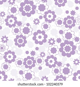 Floral seamless pattern of simple lilac flower