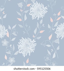 Floral seamless pattern. Sketch style. 