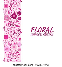 Floral seamless pattern, sketch for your design