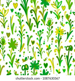 Floral seamless pattern, sketch for your design