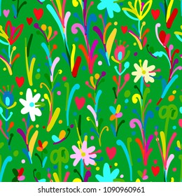 Floral seamless pattern, sketch for your design