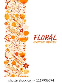 Floral seamless pattern, sketch for your design