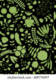 Floral seamless pattern, sketch for your design