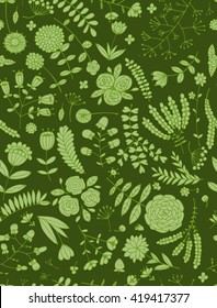 Floral seamless pattern, sketch for your design