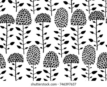 Floral seamless pattern, sketch for your design