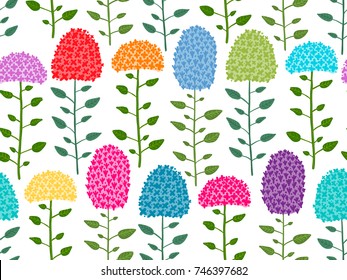Floral seamless pattern, sketch for your design