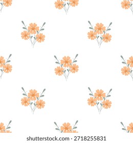 Patrón floral sin fisuras. Pequeño fondo floral, delicadas flores