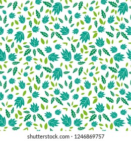 Floral  seamless pattern in small colorful flower. White background.