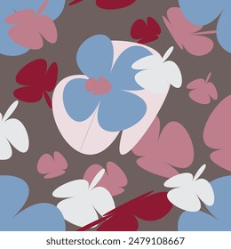 Floral Seamless Pattern With Small Flower With Simple Pretty, Little Floral Liberty Seamless Texture Background. Spring, Summer Romantic Blossom Flower Garden Seamless Pattern for Your Designs