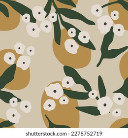 Floral seamless pattern with small flowers. Pretty for fabric, textile, wallpaper. Vector illustration