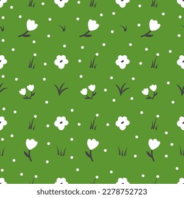 Floral seamless pattern with small flowers. Pretty for fabric, textile, wallpaper. Vector illustration