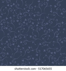 Floral seamless pattern. Smaller flowers drawn by hand. Simple neat background for fabrics, paper, and screen saver.