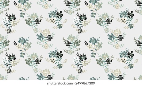 Blumen Nahtloses Muster in kleinen Blumen. Trendfarben. Shabby chic Millefleurs. Wird in Ordnung für Textil- oder Buchumschläge, Herstellung, Tapeten, Druck, Geschenkverpackung und Scrapbooking.