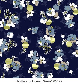 Floral seamless pattern in in small-scale flowers. Shabby chic millefleurs. Will be fine for textile or book covers, manufacturing, wallpapers, print, gift wrap and scrapbooking.