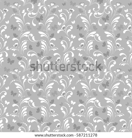 Floral seamless pattern. Soft flowery background for fabric, wrapping and paper. Decorative print. 