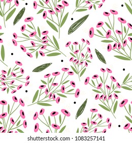 Floral seamless pattern. Spring-summer background with flowers for print, textile, fabric.