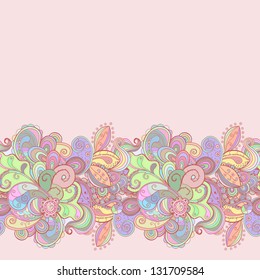 Floral seamless pattern stripe. Vector eps10 background.