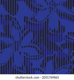 Patrón floral sin soldadura con fondo a rayas para textiles y gráficos de moda