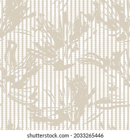 Floral seamless pattern with striped background for fashion textiles and graphics