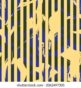 Floral seamless pattern with striped textures for fashion textiles and graphics